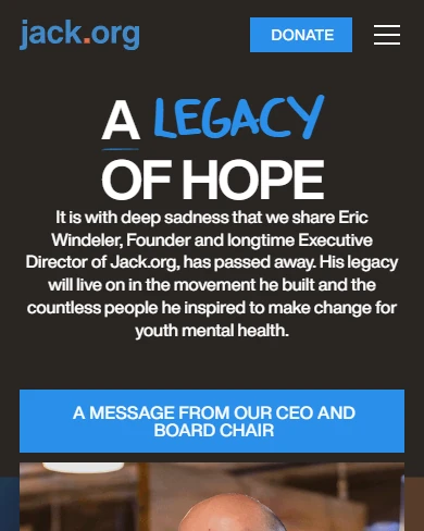 Top-of-page preview of the modernized Jack.org mobile website.